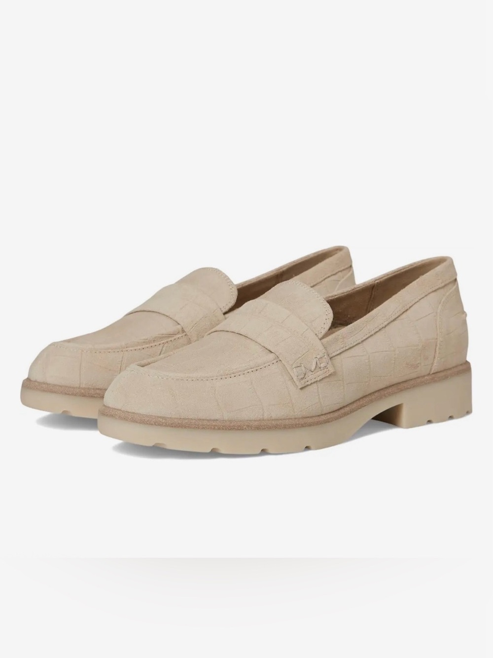 Vionic Cleo Loafers NWOB Size 10 Wide Beige Tan Leather Slip On